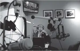  ?? NEW YORK TIMES FILE PHOTOS ?? The Rev. Al Sharpton takes a call on his SiriusXM show, “Keepin’ It Real,” in Manhattan in December. Sharpton has used his entire career to tell America what it does not want to hear: that racism exists today, and is pervasive outside of the Deep South.