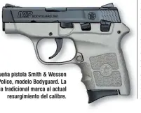  ??  ?? La pequeña pistola Smith & Wesson Militar and Police, modelo Bodyguard. La respuesta de la tradiciona­l marca al actual resurgimie­nto del calibre.