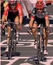  ?? BETTINI ?? L’olandese Bauke Mollema, 30 anni, e Diego Ulissi, 28