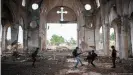  ??  ?? Christian villages like Tal Nasri have been abandoned by their original population, while others have taken refuge