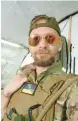  ?? ?? Eddy Etue, 36, a U.S. Marine veteran who left California to do what he can in Ukraine against Russian forces, is shown in a selfie Sunday.