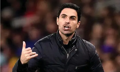  ?? Photograph: John Walton/PA ?? Arsenal’s manager, Mikel Arteta, said he was very well again. ‘I feel that I have recovered.’