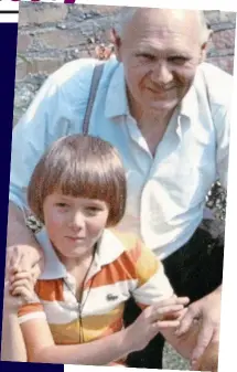  ??  ?? Family ties: John’s dad George with his grandson Christophe­r