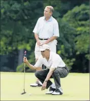  ?? Charles Dharapak Associated Press ?? PRESIDENT OBAMA and House Speaker John A. Boehner play golf in 2011. Obama said Boehner was “a patriot” who understood the need for compromise.