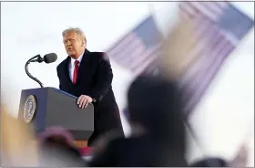  ?? MANUEL BALCE CENETA — THE ASSOCIATED PRESS ?? President Donald Trump speaks before boarding Air Force One at Joint Base Andrews, Md., on Wednesday.