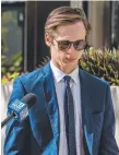  ??  ?? Cooper James Robson leaves court yesterday.