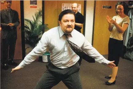  ?? BBC Worldwide 2004 ?? Ricky Gervais was co-creator and star of Britain’s “The Office,” a BBC comedy series.