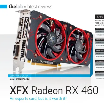  ??  ?? GRAPHICS CARD $189 | WWW.XFX.COM