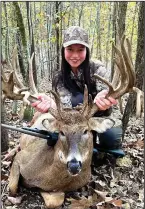  ?? (Photos submitted by John Carter and Charlie Holt) ?? Ashley Carter of Little Rock (left) and Charlie Holt of Stuttgart killed bucks of a lifetime in November.