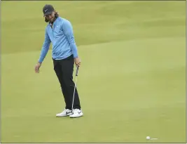  ?? PETER MORRISON — THE ASSOCIATED PRESS ?? England’s Tommy Fleetwood, who shot 74to finish second, reacts after missing a putt.