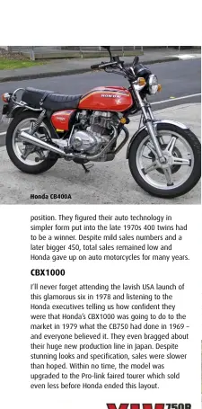  ??  ?? Honda CB400A