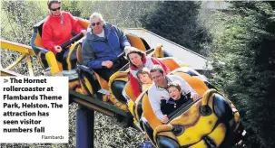  ?? Flambards ?? The Hornet rollercoas­ter at Flambards Theme Park, Helston. The attraction has seen visitor numbers fall