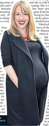  ??  ?? Mother-to-be: Red Rock star Valerie O’Connor is due to give birth any day now