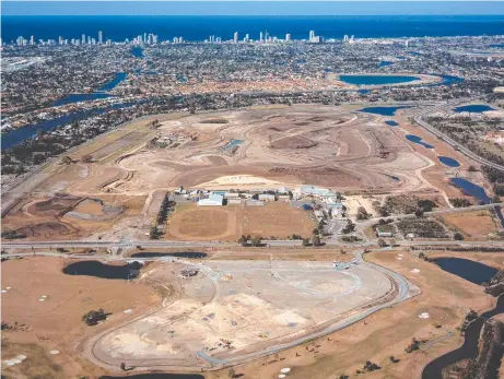  ?? ?? Emerald Lakes in the early 2000s while it was being developed on the remains of Surfers Paradise Internatio­nal Raceway.