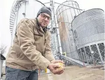  ?? WAYNE CUDDINGTON/POSTMEDIA NEWS ?? Ontario grain farmer Markus Haerle has been hard hit by the propane shortage caused by the CP Rail strike.