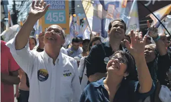  ?? AFP ?? Clockwise from above, Brazilian presidenti­al candidate Geraldo Alckmin, vice-presidenti­al candidate Fernando Haddad and Argentina’s first lady, Juliana Awada, with President Mauricio Macri