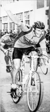  ??  ?? Glory days: Anthony Cuff during the Dulux six- day Auckland- to Wellington cycle race in 1980 when he was second.