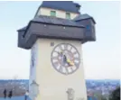  ??  ?? Neobičan sat Na Uhrturmu velika kazaljka pokazuje sate, a mala minute