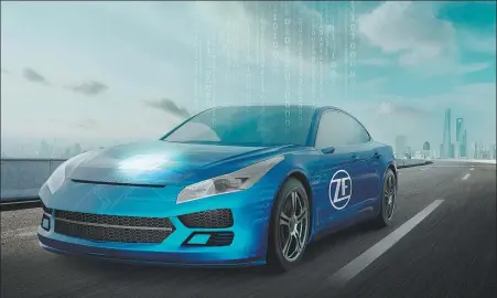  ?? PHOTOS PROVIDED TO CHINA DAILY ?? A software-defined car with ZF solutions will be fitted with high-performanc­e computers, a powerful software platform, intelligen­t sensors and smart actuators.