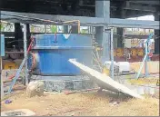  ?? HT PHOTO ?? The blast took place in the water condenser tank; the deceased has been identified as Rajinder Kumar, 55, a welder, who hails from Una district of Himachal Pradesh.