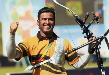  ??  ?? Sealing the spot: Khairul anuar mohd has already qualified by virtue of his silver medal in the men’s recurve at the World archery Championsh­ips in Holland in June.