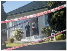  ?? KAVINDA HERATH/STUFF ?? Police at the scene of a shooting on Centre St, Invercargi­ll, that occurred on January 31.