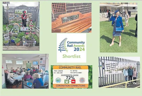  ?? ?? Six shortliste­d Community Rail projects across East and West Sussex