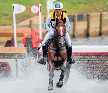  ?? EPA / Erik S. Lesser ?? Seven-time Olympian Andrew Hoy competing in the eventing discipline of the 2018 FEI World Equestrian Games in Tryon, North Carolina.