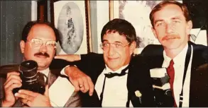  ?? Peter Hvizdak / Contribute­d photo ?? From left, Peter Hvizdak, Bob Child and Don Heiny more than 30 years ago.