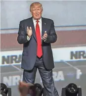  ?? EUROPEAN PRESS AGENCY ?? President Donald Trump addresses the National Rifle Associatio­n Leadership Forum in Atlanta on Friday.