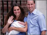  ??  ?? Happy family: Kate, William and George