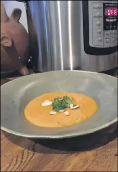  ?? BOB TOWNSEND / CONTRIBUTE­D ?? Instant Pot Sweet Potato, Carrot and Red Lentil Soup.