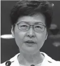  ??  ?? Carrie Lam