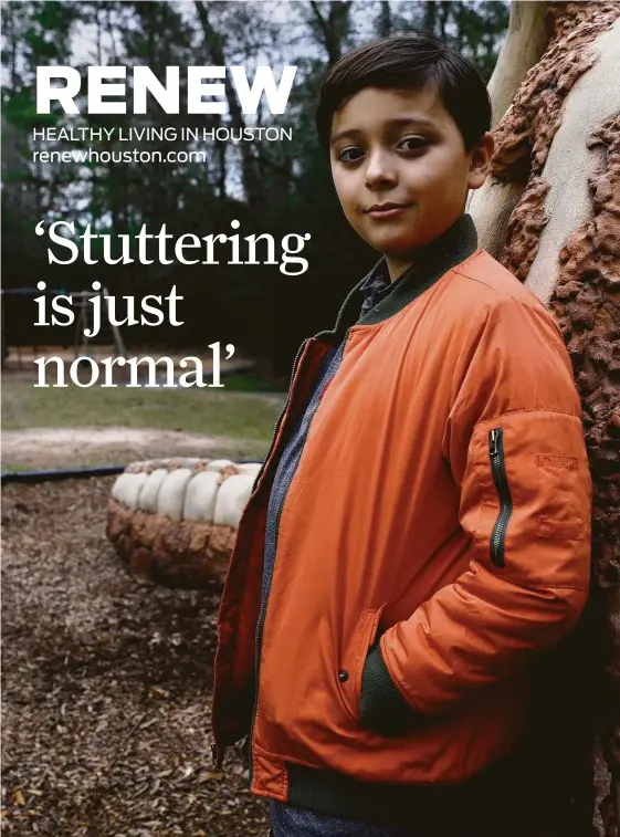  ?? Michael Wyke / Contributo­r ?? David “Beto” Tidwell said he doesn’t let his stutter control his life. The fifth grader, who is in the gifted and talented program at Mitchell Intermedia­te School in The Woodlands, looks up to President-elect Joe Biden, who has been very open about his struggle with stuttering.