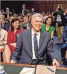  ?? JARRAD HENDERSON/USA TODAY ?? Supreme Court Justice Neil Gorsuch got a “well-qualified” rating from the American Bar Associatio­n.