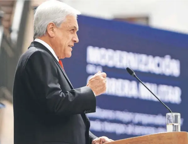  ??  ?? El Presidente Piñera defendió ayer públicamen­te el proyecto.