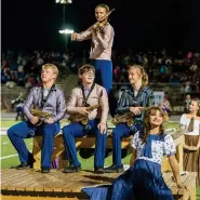  ?? (Submitted photo) ?? Members of the Lake Hamilton High School Power Band perform “Revival” during halftime of a football game this season.