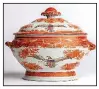  ??  ?? A Chinese glazed porcelain tureen, circa 1790, goes on display Friday as part of the “History in Color: The Spectrum of Daily Life in Early America” exhibit at the Historic Arkansas Museum in Little Rock.