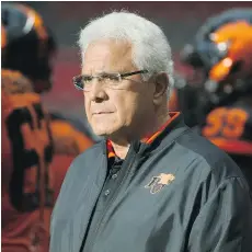  ?? GERRY KAHRMANN ?? Lions head coach Wally Buono says it’s now or never if B.C. has aspiration­s of playing in the CFL post-season.