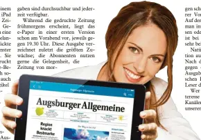  ??  ?? Die perfekte Ergänzung zur ge‰ druckten Zeitung: die digitale Ausgabe auf einem Apple iPad. Mehr unter heimat‰bundle.de