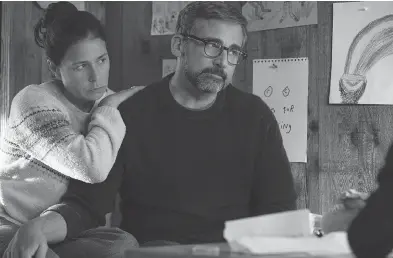  ?? VVS FILMS ?? Maura Tierney as Karen Barbour and Steve Carell as David Scheff star in Beautiful Boy.