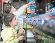  ?? ?? Alda, left, and Johanna Jannetta at the counter as Olivia Coulter, five, and her sister Sophia, eight, make their choice