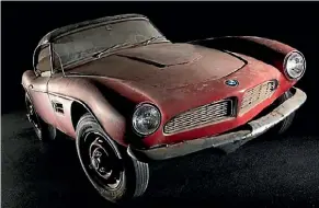  ??  ?? The 1957 BMW 507 prior to its full restoratio­n.