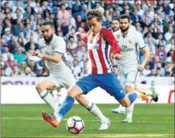  ??  ?? GOL. Griezmann anotó el gol del empate en el último derbi.