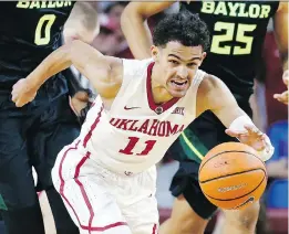  ?? SUE OGROCKI/THE ASSOCIATED PRESS ?? Oklahoma Sooners point guard Trae Young is one of the main headliners heading into the NBA entry draft after leading the NCAA in scoring and assists as a freshman last season.