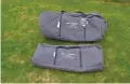  ??  ?? Cleverly designed air awning packs into lightweigh­t carry bags