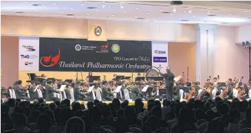  ??  ?? The Thailand Philharmon­ic Orchestra performs in Yala as one of its Asian-tour concerts.