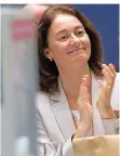  ?? FOTO: CARSTENSEN/DPA ?? Katarina Barley wurde mit 99 Prozent zur SPD-Spitzenkan­didatin bei der Europawahl gewählt.