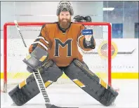  ?? CP PHOTO ?? Mark Manning, creator of the app GoalieUp, poses for a portrait at a local hockey rink in Montreal on Sunday.