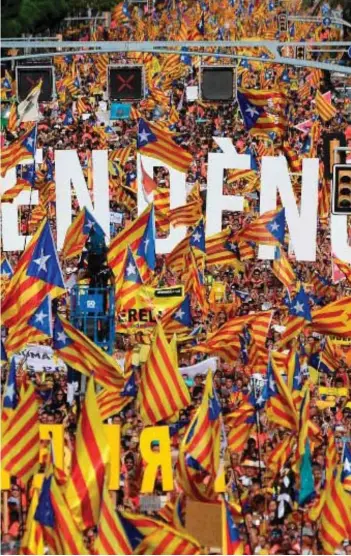  ?? ?? ► Una de las marchas por la independen­cia de Cataluña.